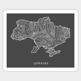 Ukrainian map decorative Sticker